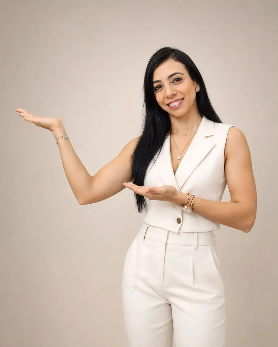 Nutricionista Tauane Barbosa em seu consultório de nutrição